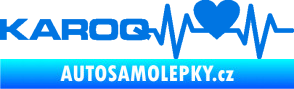 Samolepka Srdeční tep 068 levá Karoq modrá oceán