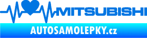 Samolepka Srdeční tep 082 pravá Mitsubishi modrá oceán