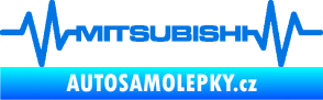 Samolepka Srdeční tep 083 Mitsubishi modrá oceán