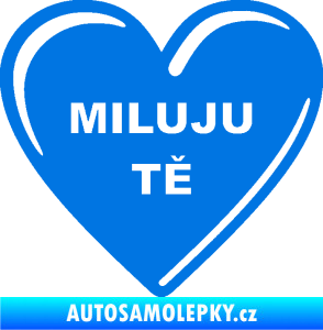 Samolepka Srdíčko 015 miluju tě modrá oceán