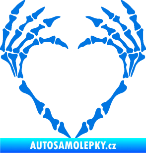 Samolepka Srdíčko z kostí modrá oceán