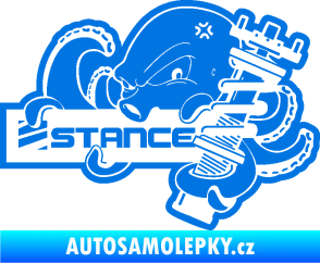 Samolepka Stance nápis s chobotnicí modrá oceán