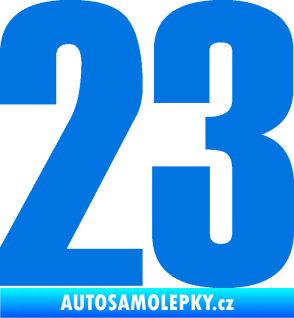 Samolepka Startovní číslo 23 typ 2          modrá oceán