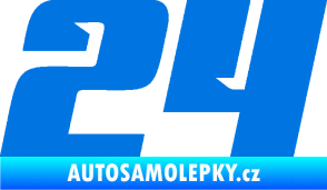 Samolepka Startovní číslo 24 typ 6 modrá oceán