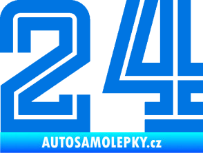 Samolepka Startovní číslo 24 typ 7 modrá oceán