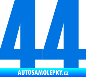 Samolepka Startovní číslo 44 typ 2     modrá oceán