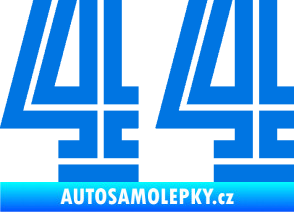 Samolepka Startovní číslo 44 typ 7 modrá oceán