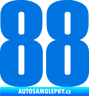 Samolepka Startovní číslo 88 typ 2        modrá oceán