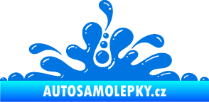 Samolepka Stékající skvrna 003 levá kaňka modrá oceán