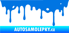 Samolepka Stékající skvrna 004 pravá modrá oceán