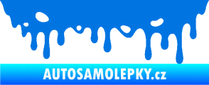 Samolepka Stékající skvrna 006 pravá modrá oceán