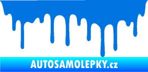 Samolepka Stékající skvrna 008 levá modrá oceán
