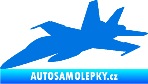 Samolepka Stíhací letoun 001 levá modrá oceán