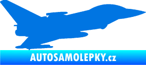 Samolepka Stíhací letoun 002 pravá modrá oceán