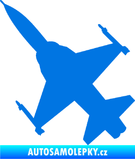 Samolepka Stíhací letoun 003 levá modrá oceán