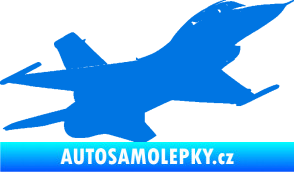 Samolepka Stíhací letoun 004 pravá modrá oceán