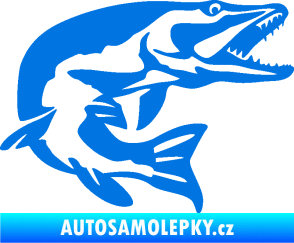 Samolepka Štika 001 pravá modrá oceán