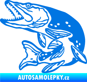 Samolepka Štika 002 levá modrá oceán