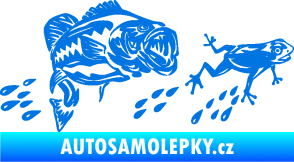 Samolepka Sumec 005 levá se žábou modrá oceán