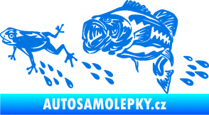 Samolepka Sumec 005 pravá se žábou modrá oceán