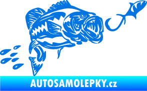 Samolepka Sumec 006 pravá s návnadou modrá oceán