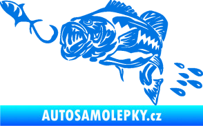 Samolepka Sumec 006 levá s návnadou modrá oceán