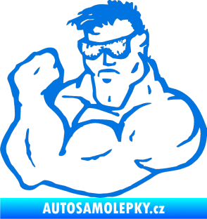 Samolepka Svalovec levá modrá oceán
