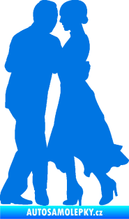 Samolepka Tanec 012 levá tango modrá oceán