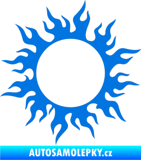 Samolepka Tetování 116 slunce s plameny modrá oceán