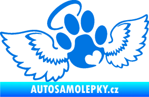 Samolepka Tlapka 010 andělíček levá modrá oceán
