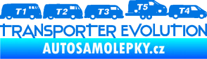 Samolepka Transporter evolution - pravá modrá oceán