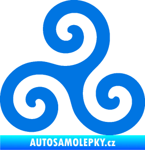 Samolepka Triskelion keltský znak modrá oceán