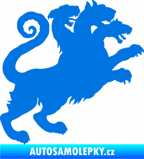 Samolepka Trojhlavý pes kerberos 002 pravá modrá oceán