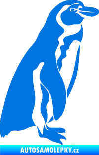Samolepka Tučňák 001 pravá modrá oceán