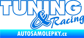 Samolepka Tuning racing obrys modrá oceán