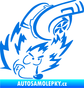Samolepka Turbo ježek pravá modrá oceán