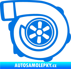 Samolepka Turbo silueta 001  pravá modrá oceán
