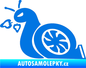 Samolepka Turbo šnek 001 levá modrá oceán