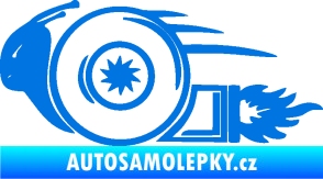 Samolepka Turbo šnek 002 levá modrá oceán