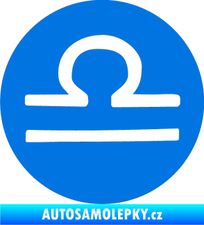 Samolepka Váhy 001 - horoskop modrá oceán