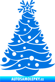 Samolepka Vánoční stromeček 002 modrá oceán