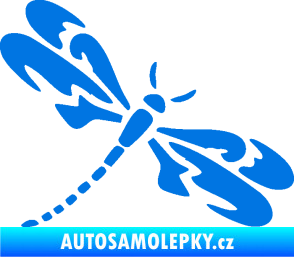 Samolepka Vážka 001 pravá modrá oceán