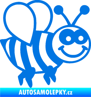 Samolepka Včela 003 pravá happy modrá oceán