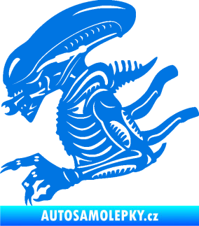 Samolepka Vetřelec 002 levá modrá oceán