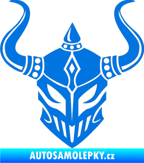 Samolepka Vikingská helma modrá oceán
