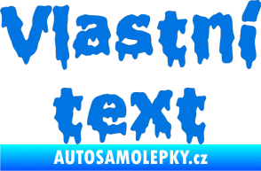 Samolepka Vlastní text - Liquidism modrá oceán