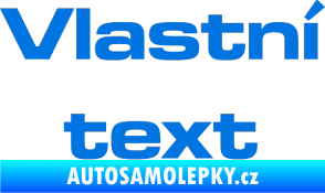 Samolepka Vlastní text - Microgramma modrá oceán