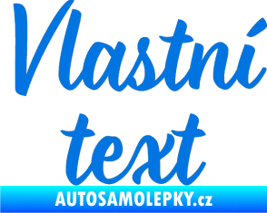 Samolepka Vlastní text - Monarda modrá oceán