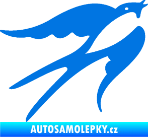 Samolepka Vlaštovka 003 pravá modrá oceán