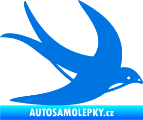 Samolepka Vlaštovka 004 pravá modrá oceán